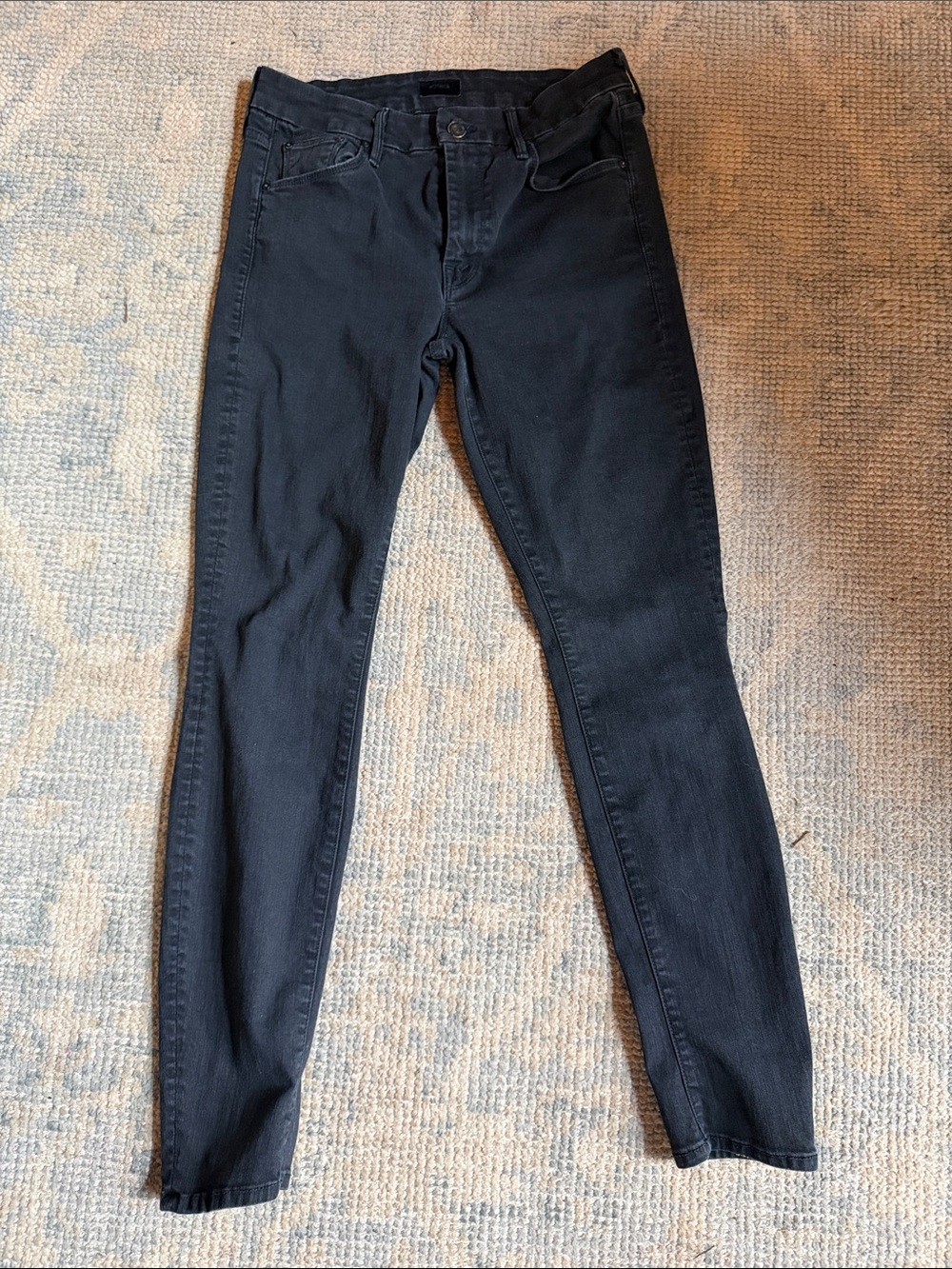 MOTHER The Looker Black Skinny Jeans